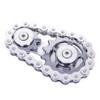 DMaos Fidget Spinner, Sprocket Linkage Bike Chain Spinner Design 2 Gears Figity Spin Finger Games, Metal Stainless Steel Durable Mechanics, Premium Figit Toy - Gray view 1