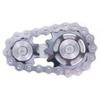 DMaos Fidget Spinner, Sprocket Linkage Bike Chain Spinner Design 2 Gears Figity Spin Finger Games, Metal Stainless Steel Durable Mechanics, Premium Figit Toy - Gray view 2