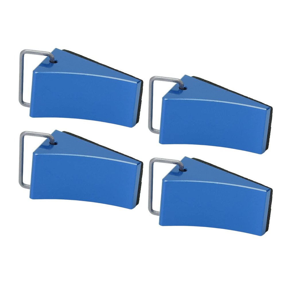 RC Wheel Chocks, 4PCS RC Model Car Tire Wheel Chocks Aluminum Alloy Wheel Chock for Redcat Gen8 for Axial SCX10(Blue)