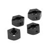 Rc Wheel Hex Hub, 14Mm Aluminum Alloy Rc Wheel Hex Adapter Replacement for Arrma Senton 1/10 Rc Car(Black) Car Model Accessory view 1