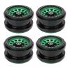 RC Vehicle Wheels Rims, Aluminum Alloy 2.9in 12 Hole 4 Pcs Drift Tires Hub for 1/6 AXAIL SCX6 RC Car Truck(Green) view 1