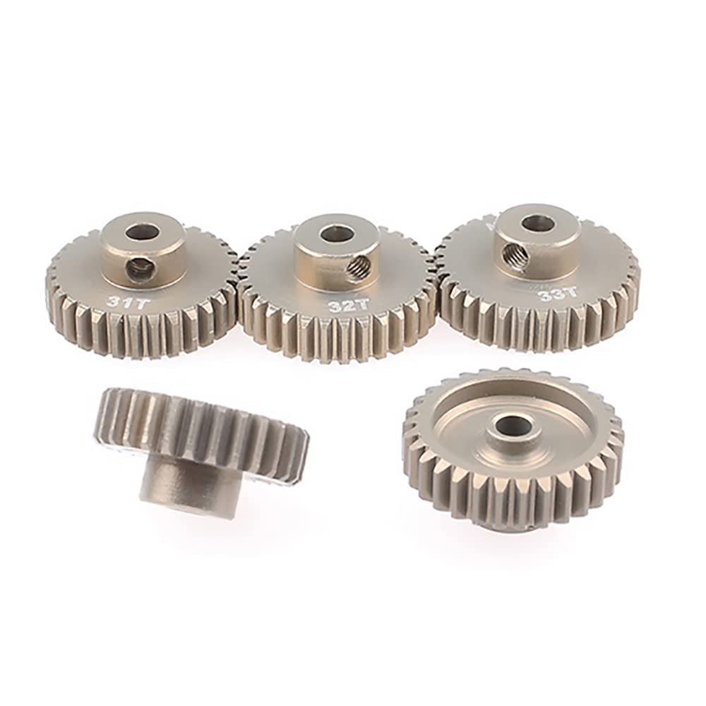 3pcs M0.6 3.175mm 13T 15T 17T 18T 20T 22T 24T 28T 30T 33T Aluminum Alloy Metal Pinion Motor Gear for 1/10 Rc Model (26T-28T-30T)