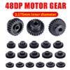 3pcs 48DP 3.175mm 12T13T14T15T16T17T18T19T20T21T22T24T25T27T28T29T Black Steel Metal Pinion Motor Gear for 1/10 Rc Model Car Motor (24T-26T-28T) view 2