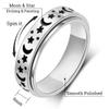 OreilleStar Anxiety Ring for Women Fidget Ring Stainless Steel Fidget Toys Adults Spinner Rings Silver Moon Star Fidgit Rings view 2