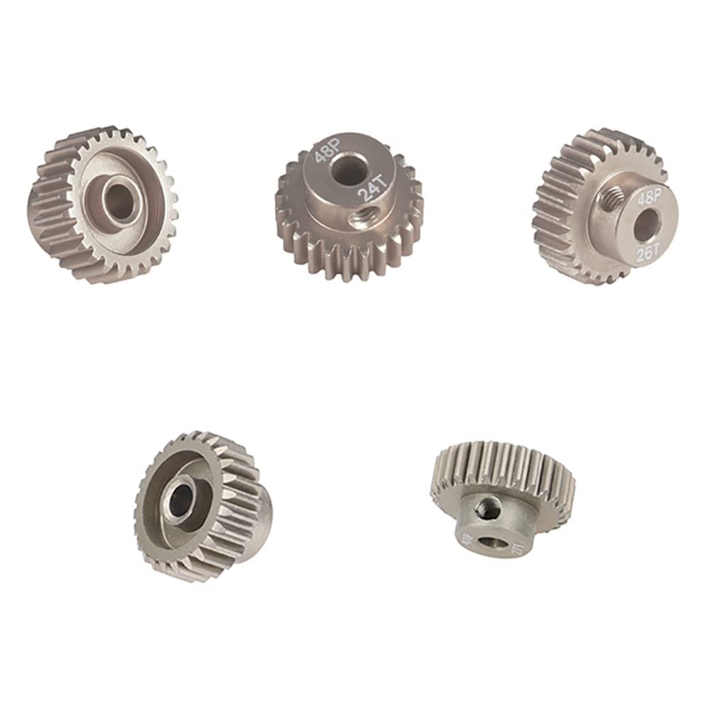 3pcs 48DP 3.175mm 11t 13t 15t 17t 18T 19t 20T 22T 24T 28T 30T Aluminum Alloy Metal Pinion Motor Gear for 1/10 Rc Model Car Motor (26T-28T-30T)