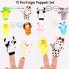 10Pcs Finger Puppets Set - Soft Plush Animals Finger Puppet Toys for Kids, Mini Plush Figures Toy Assortment for Boys & Girls, Party Favors for Shows, Playtime, Schools view 3