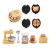 Miniature Dollhouse 10PCS Waffle Maker Toaster Scale Stand Mixer Flour Kitchen Set 1:12 Decoration Modern Mini House Furniture Accessories Kit (Yellow) view 1