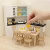 Miniature Dollhouse 10PCS Waffle Maker Toaster Scale Stand Mixer Flour Kitchen Set 1:12 Decoration Modern Mini House Furniture Accessories Kit (Yellow) view 3