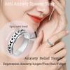OreilleStar Anxiety Ring for Women Fidget Ring Anxiety Relief Items Spinner Rings for Anxiety Silver Moon Star Fidget Rings for Anxiety for Women Anxiety Band Ring view 3