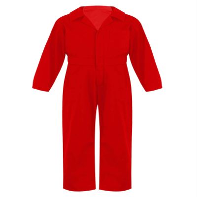 Jhaoyu Kids Boys Mechanic Coverall Cotton Long Sleeve Cargo Jumpsuit Casual Daily Wear Red 14 Years