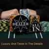 JIESITE Acrylic Black Texas Hold'em Pro Casino Grade Poker Buttons Dealer All in Dealer Buttons view 2