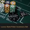 JIESITE Acrylic Black Texas Hold'em Pro Casino Grade Poker Buttons Dealer All in Dealer Buttons view 3