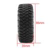 LAFEINA 4PCS 95mm Rubber Tire 1.55 inch Metal Beadlock Wheel for 1:10 RC Crawler Car D90 TF2 Tamiya CC01 LC70 MST JIMNY 90069 (Gray) view 2