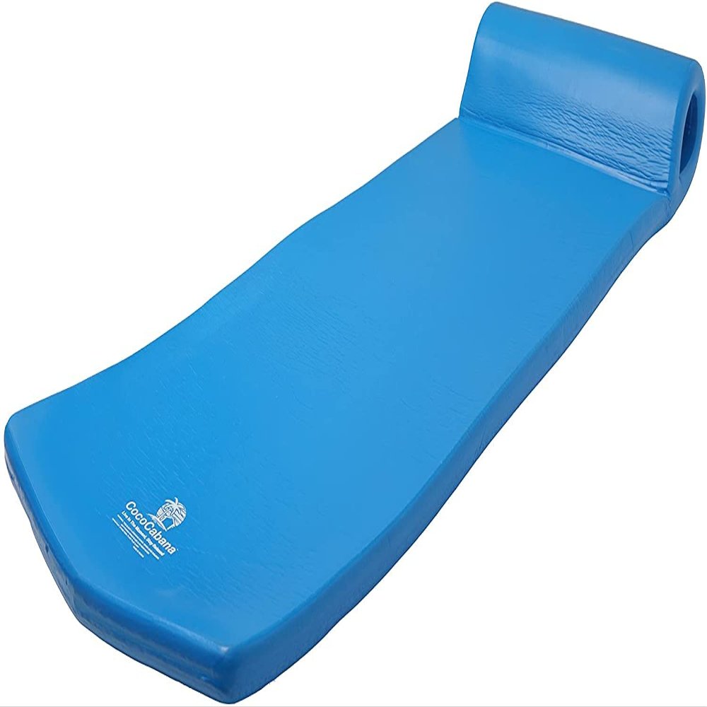 Cococabana 74 inch Foam Float for Pools & Lakes Vinyl Foam Pool Floats (2.5in Thick/Pacific Blue)