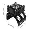 Hobby Fans RC Motor Heat Sink with 5V Cooling Fan Fit 540 550 3650 F540 3660 3670 Size Brushless Motor Engine Heatsink for 1/10 RC Car Truck Buggy Crawler view 3