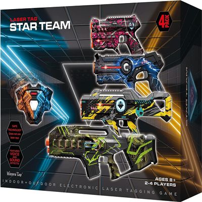 Winyea Tag Laser Tag, Lazer Tag Sets with Gun and Vest Set of 4, Gift Ideals for Kids Age 8+ Year Old Cool Toys, Outdoor Game for Teenage Boys, Girls,Adults and Family