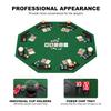 48 Inch Foldable Poker Table Top for 8 Players, Octagon Poker Table Topper with Chips Tray & Cup Holders, Professional Texas Holdem Poker Table Mat with Carrying Bag for Card Casino Games (Green) view 3