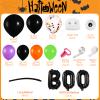 114 Pcs Halloween Balloons Garland Arch Kit for Party, 5, 10, 12 and 18 inch Balloons Set for Halloween Decorations Outdoor, Trick or Treat Party, Ghost Party, Spider Horror Theme Party Celebrations view 3