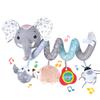 Koty Car Seat Toys, Infant Baby Spiral Plush Activity Hanging Toy for Stroller Bar Pram Crib with Music Box BB Squeaker & Rattles(Grey Elephant) view 1