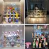 Choowin 4 Tier Clear Acrylic Display Case for Collectibles, Mini Figures, Pop Mart, Labubu, Sonny Angel, Smiski - Assemble Dustproof Acrylic Display Box with Door, Stand (White Base Step) view 4