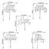 10 PCS Silver Happy Birthday Cake Topper Acrylic Cupcake Topper Birthday Supplies Decorations view 3