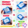 Zhehao 72 Pack Mini Magnetic Drawing Board for Kids, Backpack Keychain Clip Drawing Boards Erasable Doodle Sketch Writing Pad for Kids Birthday Party Favors, Prizes, Goodie Bag Fillers, Gift Bag Toys view 4