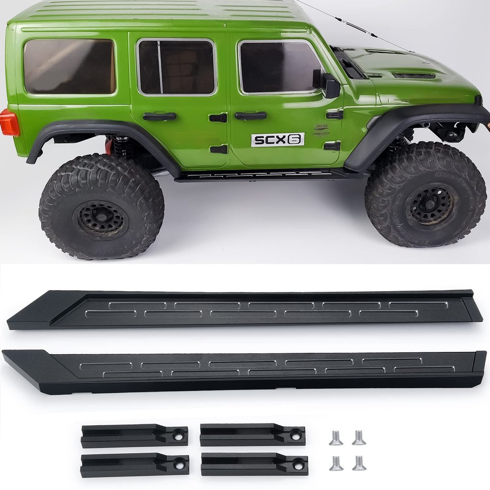 RC-Hub 2Pcs Rock Sliders Metal Pedal for 1/6 Axial SCX6 AXI05000 JLU RC Crawler Car