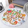 Iczodrow Cute Car Track Baby Crawling Rugs with Road Map for Bedroom, Drawstring Play Mat for Toddlers Toys and Picnic Mats (Pasture) view 1