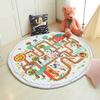 Iczodrow Cute Car Track Baby Crawling Rugs with Road Map for Bedroom, Drawstring Play Mat for Toddlers Toys and Picnic Mats (Pasture) view 2
