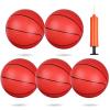 6" Mini Basketball for Kids Adults, Rubber Indoor Balls for Over Door Basketball Hoop, Toddler Balls for Beach Pool Arcade Game, 5 Pack Sport Interactive Gift for Boys Girls (with Pump) view 1