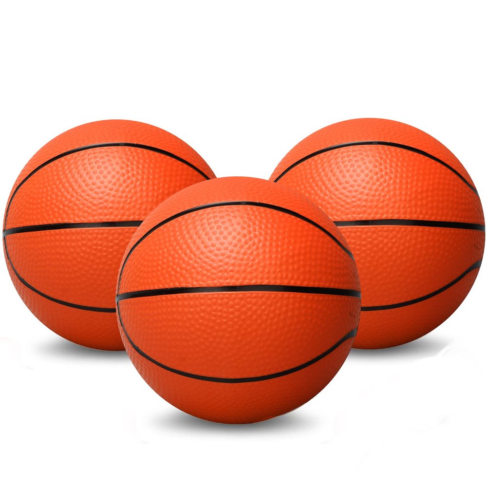Amarlozn 5" Mini Foam Basketball Set, 3 PCS Orange, Ideal for Kids, Toddlers, Beach, Pool, Indoor & Outdoor Play