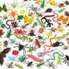 76 Pack Mini Plastic Bug Set, Realistic Insects Toy for Child, Fake Bugs Figure for Kid, Toddler, Insect Themed Party Favors Gift, Cupcake Topper, Education School Classroom reward, Sensory Bin Filler view 2