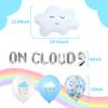 LaVenty 13 PCS Silver On Cloud 9 Balloons 9th Birthday Decoration Nine Years Old Birthday Balloon 9 Party Supplies Cloud Balloon view 3