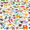 100 Pcs Realistic Mini Bugs Toy, Plastic Insects Figurines For Kid Children Toddler, Fake Play Bug For Insect Themed Garden Party, Halloween Goody Bag Filler, Christmas Stocking Stuffers, Cake Topper view 1