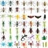 100 Pcs Realistic Mini Bugs Toy, Plastic Insects Figurines For Kid Children Toddler, Fake Play Bug For Insect Themed Garden Party, Halloween Goody Bag Filler, Christmas Stocking Stuffers, Cake Topper view 3