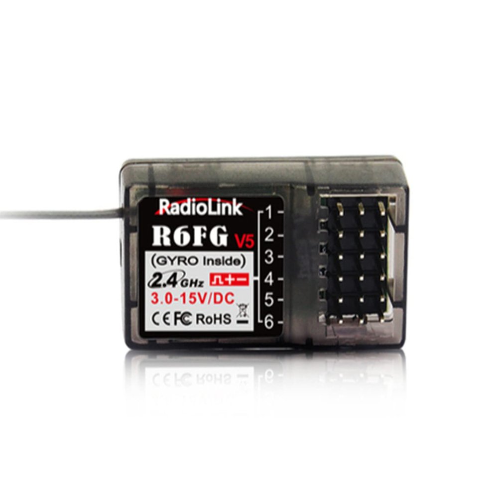 GoolRC 2.4G 6CH FHSS Receiver Gyro Inside for RC6GS V2/RC4GS V2/T8S/T8FB RC Transmitter RC Transmitter and Receiver