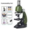 Lab Microscope Slides Microscope Kit Lab LED 100X-400X-1200X Biological Microscope for Kids Child Microscope Parts (Color : A) view 2