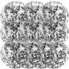 Civaner 10 Pcs Inflatable Glitter Beach Balls 16 Inch Large Sparkly Confetti Pool Balls Clear Blow up Balloon Toys for Wedding Baby Shower Birthday 2026 New Year Party Decoration(Black,Glitter) view 1