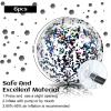 Civaner 10 Pcs Inflatable Glitter Beach Balls 16 Inch Large Sparkly Confetti Pool Balls Clear Blow up Balloon Toys for Wedding Baby Shower Birthday 2026 New Year Party Decoration(Black,Glitter) view 2
