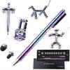 VYWmna Fidget Pen for Adults Kids,Fidget Toy Decompression Magnetic Metal Pen, Desk Toys Multifunctional Deformable Magnet Writing (Colorful) view 1