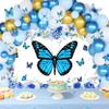 Fangleland Blue Butterfly Balloon Garland Arch Kit, Butterfly Flower Backdrop 3D Butterflies Wall Stickers Decorations for Girls Baby Shower Birthday Bachelorette Party Supplies view 2
