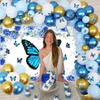 Fangleland Blue Butterfly Balloon Garland Arch Kit, Butterfly Flower Backdrop 3D Butterflies Wall Stickers Decorations for Girls Baby Shower Birthday Bachelorette Party Supplies view 4