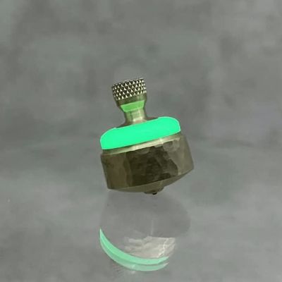 JP GAMES LTD Fiddle Foundry Brass Glow Pocket Size Spinning Top - Dated & Numbered - Made in The USA