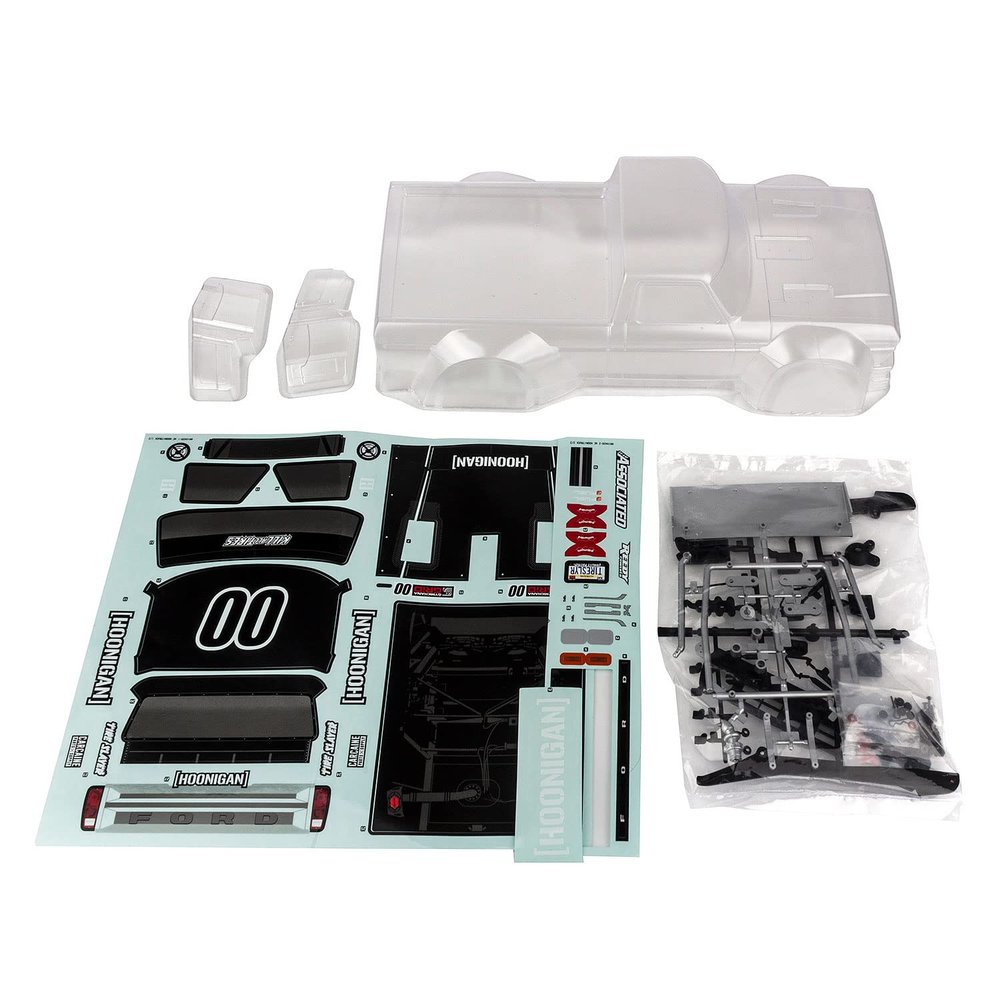Team Associated Hoonitruck Body Set, Clear, ASC31891