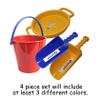 Spielstabil Sand Toys Bundle - Large Pail, Sieve and 2 Scoops (Colors Vary - Made in Germany) view 2