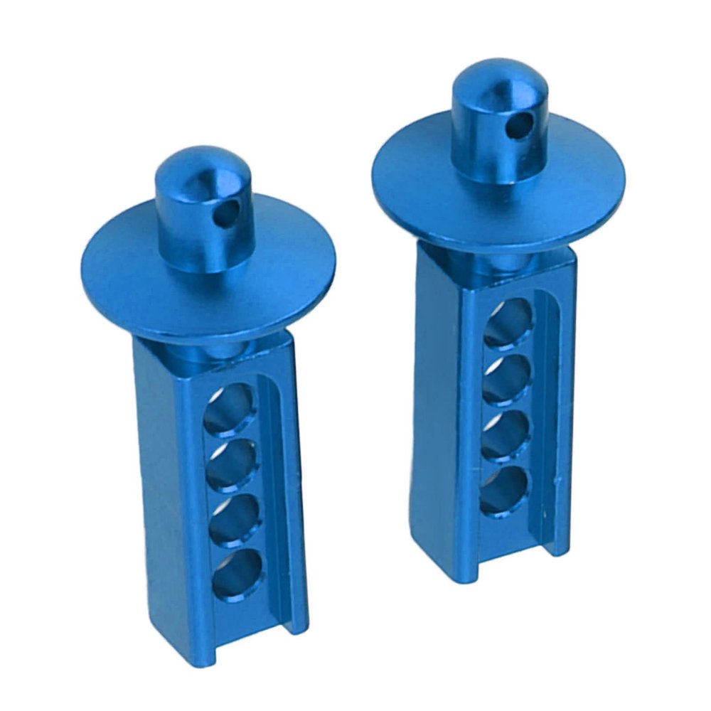 2Pcs Rc Body Post,Aluminum Alloy Rc Body Mount Post Rc Car Shell Column for Mini E Mini Slash 1/16 Rc Car(Blue) Car Model Accessory