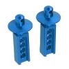 2Pcs Rc Body Post,Aluminum Alloy Rc Body Mount Post Rc Car Shell Column for Mini E Mini Slash 1/16 Rc Car(Blue) Car Model Accessory view 1