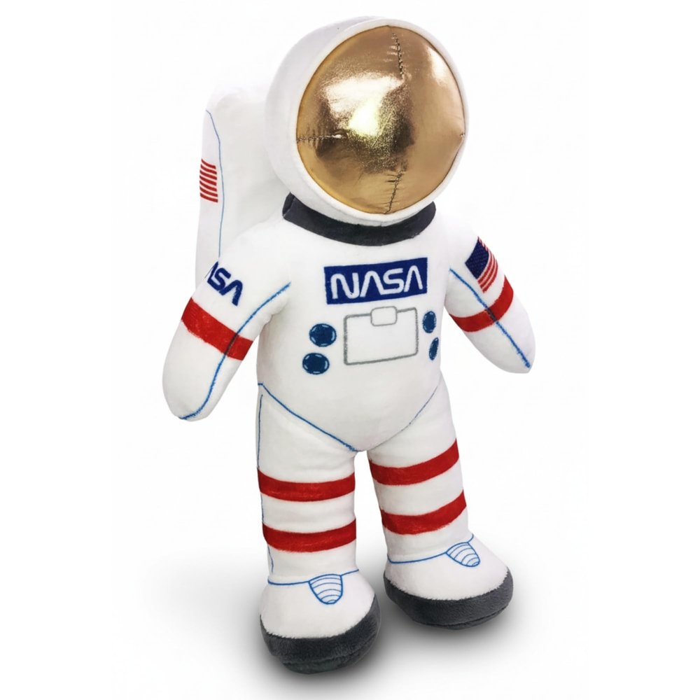 ArtCreativity 12" Super Soft Plush Toy Astronaut Figurine, Realistic Astronaut with NASA & USA Flag Arm Patches, Space Room Decor Astronauts for Kids 3-5, Toddler Baby Toys, Great Birthday Gift