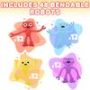 ArtCreativity 48 Pcs Robot Toys, Bendable Figure Robot Toys for Kids 3-5 in 4 Vibrant Colors, Mini Robots Party Favors, Robots Fidget Toy, for Birthday Party Favors, Goodie Bag Stuffer Pinata Filler view 2