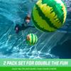 GoSports Splash Melon Pool Ball Party Toy - Includes Two 9 Inch Watermelons, Hose Fill Adapter, and 3 Needles view 4